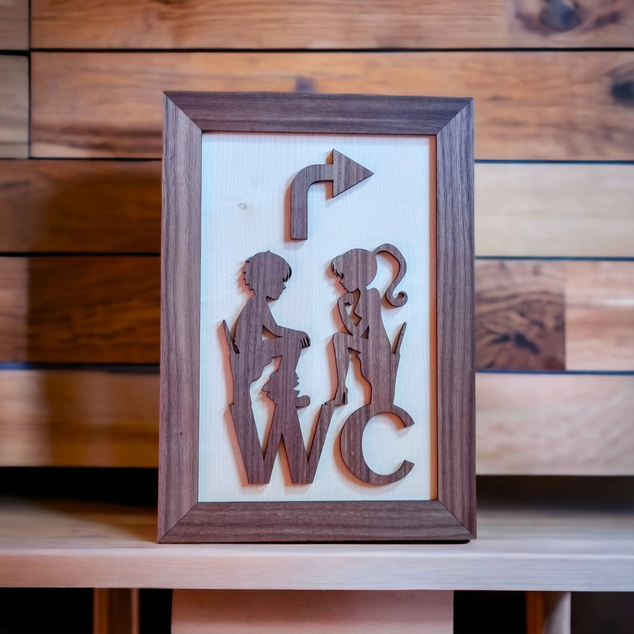 WC-Schild Laserschnitt