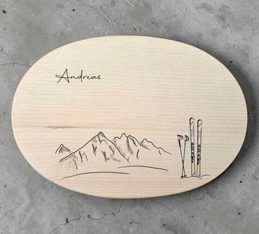 Schneidebrett Ahorn oval