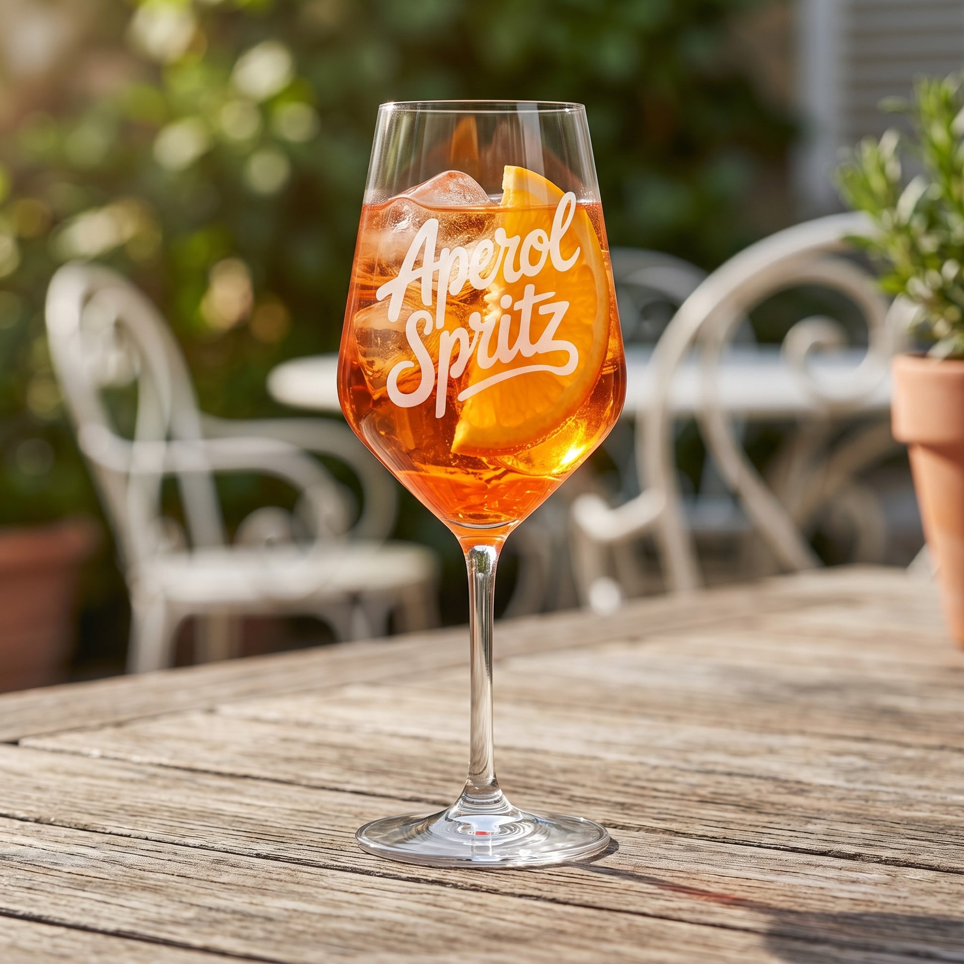 Weinglas Aperol Spritz – gefüllt